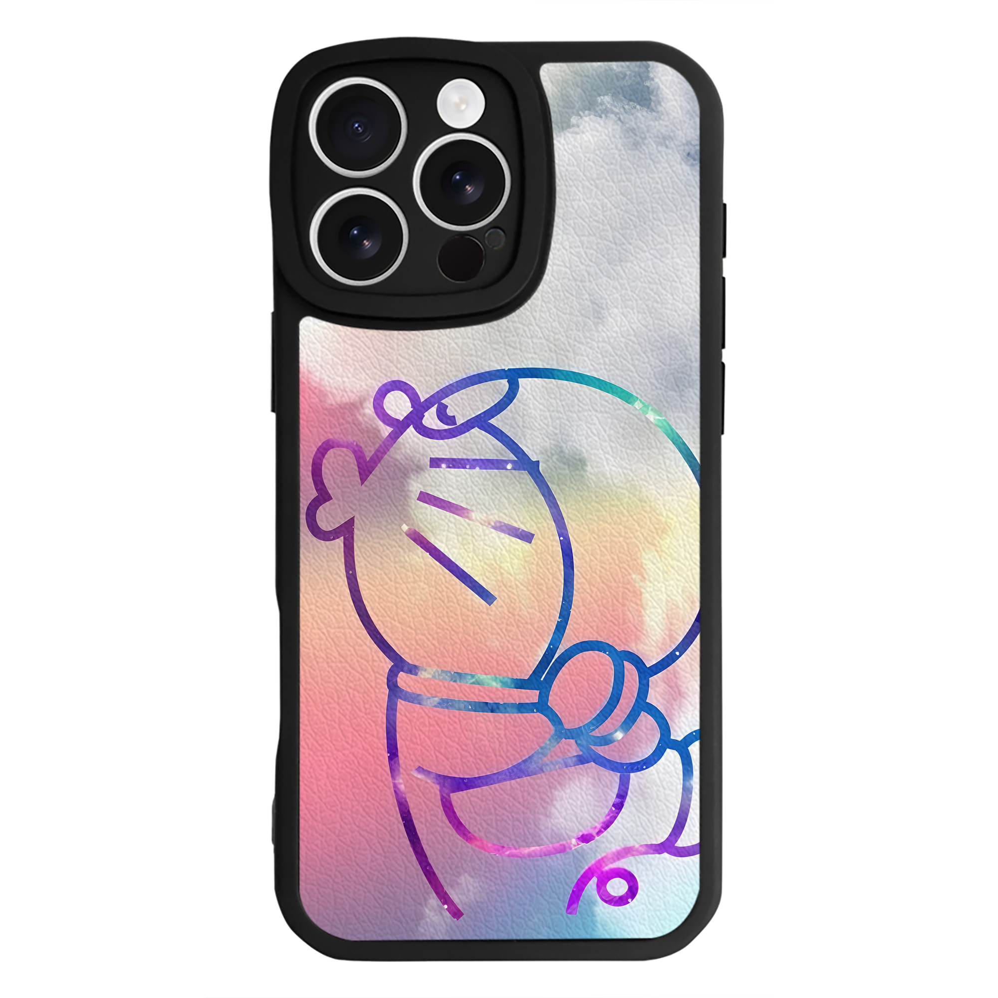 （画像用） ドラえもん Doraemon 【iPhone 16シリーズ対応】シリコンスマホケース（レザー調） 材質：シリコン